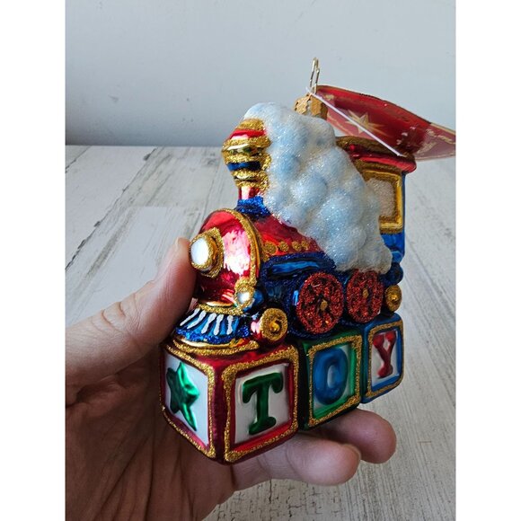 Radko choo choo cheer train locomotive toy caboose new Xmas tree ornament - Picture 4 of 14